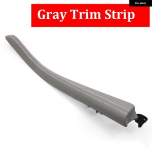 BMW LHD センター コンソール 蓋 アームレスト ボックス カバー パネル レザー トリム ストリップ交換 5シリーズ F10 F11 F18 520 523 525 528 2010-2017 - Gray Trim Strip