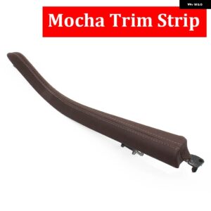 BMW LHD センター コンソール 蓋 アームレスト ボックス カバー パネル レザー トリム ストリップ交換 5シリーズ F10 F11 F18 520 523 525 528 2010-2017 - Mocha Trim Srip