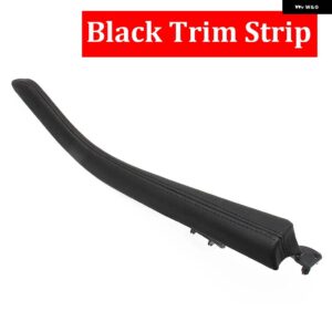 BMW LHD センター コンソール 蓋 アームレスト ボックス カバー パネル レザー トリム ストリップ交換 5シリーズ F10 F11 F18 520 523 525 528 2010-2017 - Black Trim Strip