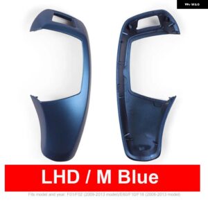 BMW LHD RHD 車 ABS カーボン インテリア センター ギアシフト レバー ノブカバー パネル 5 7シリーズ E60 F10 F18 F01 F02 2008-2014 - LHD M Blue