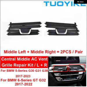 BMW フロント エアコン 中央ミドル AC ベントグリル SILDER アウトレット クリップリペアキット 5 6シリーズ GT G30 G31 G38 G32 - Middle Left Right