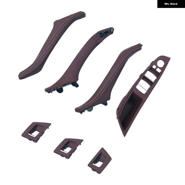 BMW RHD 右ハンドル 車カーボン ABS インテリア インナードアプルハンドル トリム カバー パネル 5シリーズ F10 F11 F18 520 525 - Color