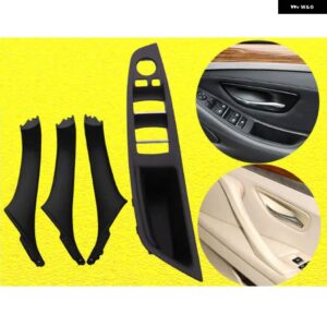 BMW 4個 右ハンドル RHD 5シリーズ F10 F11 520 525 グレーベージュ黒 インテリア ドアハンドルインナーパネル プル トリム カバー - 4PCS Red Wine