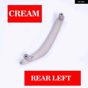 BMW 3ピース RHD カーボンテクスチャフロントリア左/右車内インナードアプルハンドル トリム カバー X5 X6 F15 F16 - Cream Rear Left