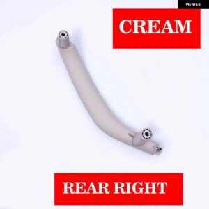 BMW 3ピース RHD カーボンテクスチャフロントリア左/右車内インナードアプルハンドル トリム カバー X5 X6 F15 F16 - Cream Rear Right