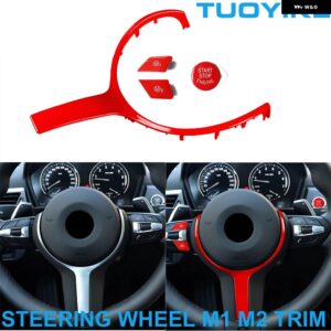BMW ステアリング ホイール トリム コーティング ブルー M1 M2 スタート ストップ エンジン M スポーツ F20 F22 F30 F31 F32 F36 F10M F06 F12 X5 F15 X6 - Steering M1 M2 RED