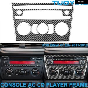 BMW LHD RHD カー スタイリング カーボン インテリア インナードアプルハンドルフレーム カバー トリム 装飾 ステッカー X1 E84 2011-2015 - Console AC CD Player