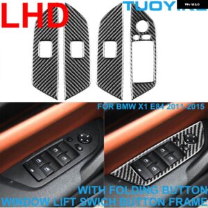 BMW LHD RHD カー スタイリング カーボン インテリア インナードアプルハンドルフレーム カバー トリム 装飾 ステッカー X1 E84 2011-2015 - LHD Window Lift Trim