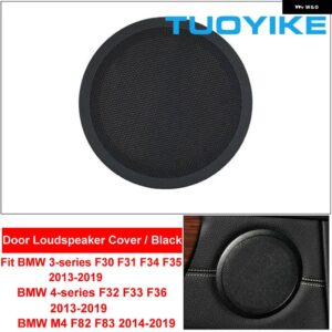 BMW LHD RHD インテリア ドア ホーン スピーカー オーディオ サウンド カバー キャップ 交換用 X5 X6 E70 E71 2007-2013 5シリーズ GT F07 2011-17 - F30 F82 Black