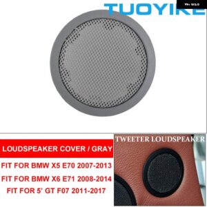 BMW LHD RHD インテリア ドア ホーン スピーカー オーディオ サウンド カバー キャップ 交換用 X5 X6 E70 E71 2007-2013 5シリーズ GT F07 2011-17 - E70 E71 Gray