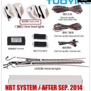 BMW 9 / 18色 インテリア LED アンビエントライト ブラックドアボウルパネル 足元ストリップ 装飾 ムード 5 F10 F11 F18 2010-17 - NBT Oyster set