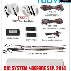 BMW 9 / 18色 インテリア LED アンビエントライト ブラックドアボウルパネル 足元ストリップ 装飾 ムード 5 F10 F11 F18 2010-17 - CIC Gray set