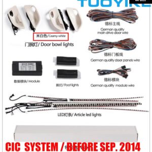 BMW 9 / 18色 インテリア LED アンビエントライト ブラックドアボウルパネル 足元ストリップ 装飾 ムード 5 F10 F11 F18 2010-17 - CIC Oyster set