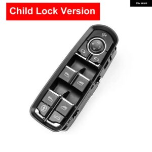 ポルシェ インテリア マスタードライバー助手席ウィンドウリフトスイッチ ボタン レギュレーターカバー トリム 交換 カイエン パナメーラ 2009- - Child Lock Driver