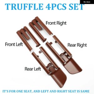BMW LHD RHD 車左右シートレール スライド トラック カバー トリム 交換セット 5/7シリーズ G30 G31 G38 G11 G12 2018-2021 - Truffle 4PCS set