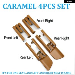 BMW LHD RHD 車左右シートレール スライド トラック カバー トリム 交換セット 5/7シリーズ G30 G31 G38 G11 G12 2018-2021 - Caramel 4PCS set