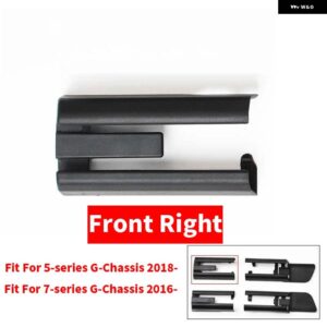 BMW LHD RHD 車左右シートレール スライド トラック カバー トリム 交換セット 5/7シリーズ G30 G31 G38 G11 G12 2018-2021 - Black Front Right