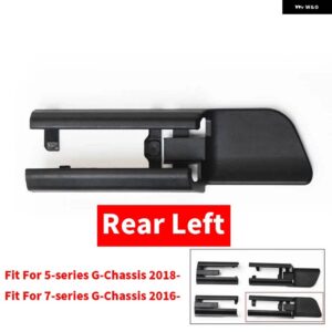 BMW LHD RHD 車左右シートレール スライド トラック カバー トリム 交換セット 5/7シリーズ G30 G31 G38 G11 G12 2018-2021 - Black Rear Left