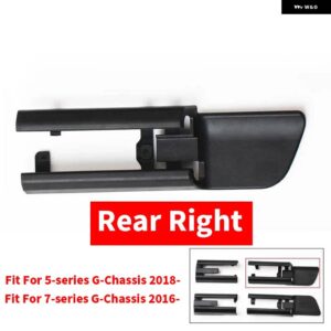 BMW LHD RHD 車左右シートレール スライド トラック カバー トリム 交換セット 5/7シリーズ G30 G31 G38 G11 G12 2018-2021 - Black Rear Right