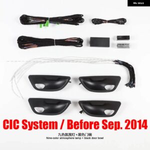 BMW 9 / 18色 インテリア LED アンビエントライト 折りたたみ式柔軟なソフトストリップムード 装飾 5 F10 F11 F18 2010-17 - CIC Black set