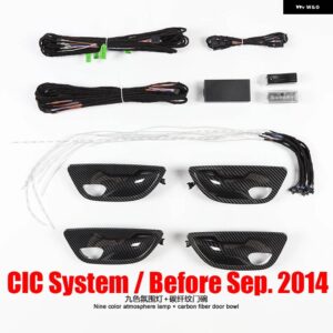 BMW 9 / 18色 インテリア LED アンビエントライト 折りたたみ式柔軟なソフトストリップムード 装飾 5 F10 F11 F18 2010-17 - CIC Carbon Fiber set