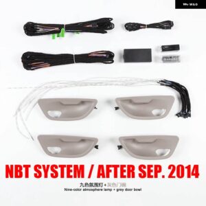 BMW 9 / 18色 インテリア LED アンビエントライト 折りたたみ式柔軟なソフトストリップムード 装飾 5 F10 F11 F18 2010-17 - NBT Gray set