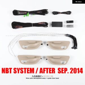 BMW 9 / 18色 インテリア LED アンビエントライト 折りたたみ式柔軟なソフトストリップムード 装飾 5 F10 F11 F18 2010-17 - NBT Oyster set