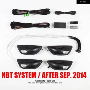 BMW 9 / 18色 インテリア LED アンビエントライト 折りたたみ式柔軟なソフトストリップムード 装飾 5 F10 F11 F18 2010-17 - NBT Black set