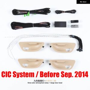 BMW 9 / 18色 インテリア LED アンビエントライト 折りたたみ式柔軟なソフトストリップムード 装飾 5 F10 F11 F18 2010-17 - CIC Beige set