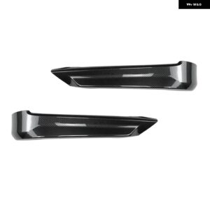 BMW フロントバンパー サイド スポイラー リップ 3シリーズ E90 E91 318I 320I 325I 330I 2005-2008 ベースセダン フォグライト エアベントカバー カナード - Carbon Fiber Look