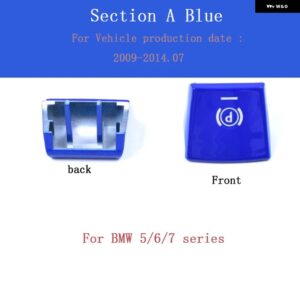BMW 電子ハンドブレーキ P ボタン AUTO パネル プラスチック ブラック キャップ スイッチ 5/6/7シリーズ F10/F18/F06/F01/F02 - Section A blue