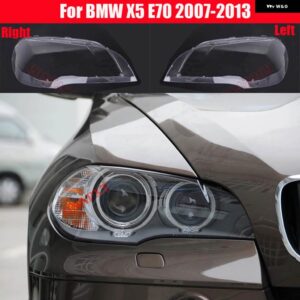 BMW フロント ヘッドライト ガラスヘッドランプク リアランプ シェード ランプシェル E70 ヘッドライト カバー レンズ X5 E70 2007-2013 - Left