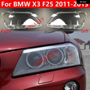 BMW X3 F25 2011-2013 ク リアランプ シェード ランプシェルフロント車ガラスレンズケースヘッドランプキャップ ヘッドライト カバー - Left