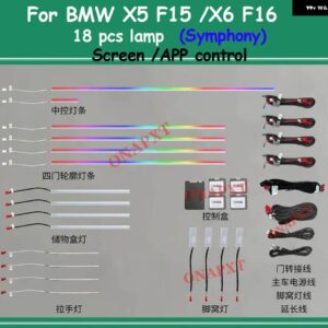 BMW 高度な銀色パネル X5 F15 X6 F16 BO ツイーターミッドレンジ高音 スピーカー カバー ロゴなしドア 装飾 ホーン マウント - Set 3