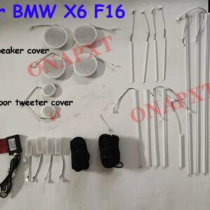 BMW 高度な銀色パネル X5 F15 X6 F16 BO ツイーターミッドレンジ高音 スピーカー カバー ロゴなしドア 装飾 ホーン マウント - X6 F16 style 2