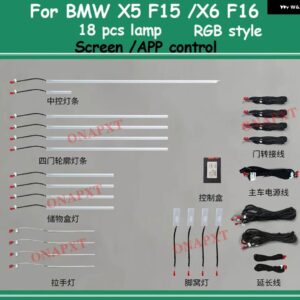 BMW 高度な銀色パネル X5 F15 X6 F16 BO ツイーターミッドレンジ高音 スピーカー カバー ロゴなしドア 装飾 ホーン マウント - Set 2