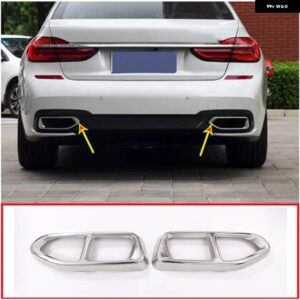 BMW 2個 ブラックマフラーカバー トリム 7シリーズ G11 G12 730 740 750LI 2016 2017 2018 - M Sport Model