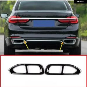 BMW 2個 ブラックマフラーカバー トリム 7シリーズ G11 G12 730 740 750LI 2016 2017 2018 - Ordinary Model3
