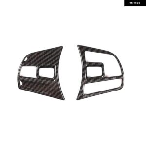 BMW マットクローム インテリア アクセサリー ステアリング ホイール ボタン カバー トリム 3 4シリーズ F30 F34 GT 2014-2017 - carbon fiber