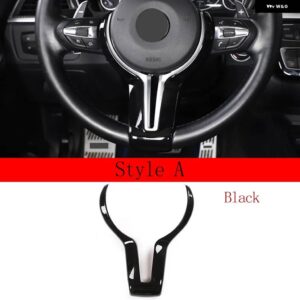 BMW F20 F22 F21 F30 F32 F33 F36 F06 F12 F13 X5 F15 X6 F16 M スポーツ カーボン ステアリング ホイール トリム カー アクセサリー - Style A Glossy Black