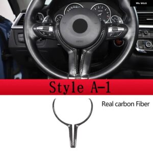 BMW F20 F22 F21 F30 F32 F33 F36 F06 F12 F13 X5 F15 X6 F16 M スポーツ カーボン ステアリング ホイール トリム カー アクセサリー - Style A -1