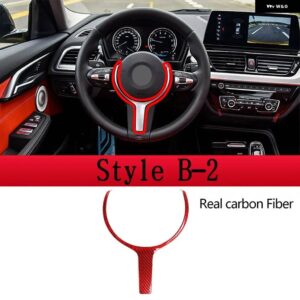 BMW F20 F22 F21 F30 F32 F33 F36 F06 F12 F13 X5 F15 X6 F16 M スポーツ カーボン ステアリング ホイール トリム カー アクセサリー - Style B-2