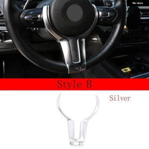 BMW F20 F22 F21 F30 F32 F33 F36 F06 F12 F13 X5 F15 X6 F16 M スポーツ カーボン ステアリング ホイール トリム カー アクセサリー - Style B Silver