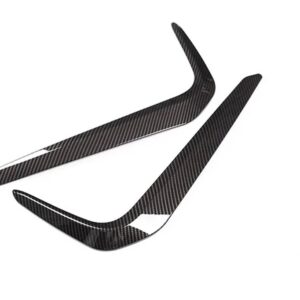 BMW カーボンスタイル ABS 車フロントフォグ 装飾 ストリップ トリム 5シリーズ G30 530LIM 2018-2022 カーアクセサリー - Carbon Fiber