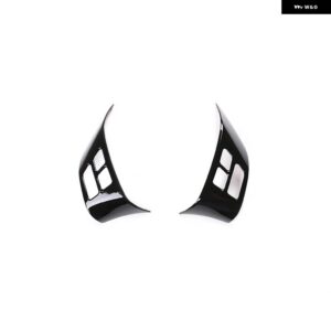BMW 2個 X1 E84 2010-2013 E90 E92 3シリーズ 2005-2012 ABS クロームステアリングホイール ボタン フレーム アクセサリー - Glossy black