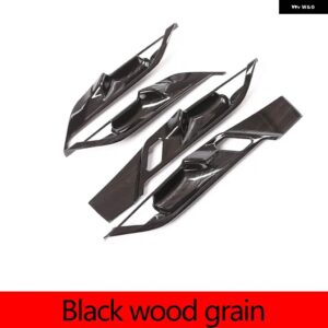 BMW X2 F47 2018 2019 カーボン ABS インテリア ドアボウルカバー トリム X1 F48 2016-2019 カーアクセサリー 4個 - Black Wood Grain