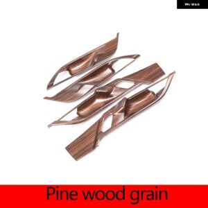 BMW X2 F47 2018 2019 カーボン ABS インテリア ドアボウルカバー トリム X1 F48 2016-2019 カーアクセサリー 4個 - Pine Wood Grain
