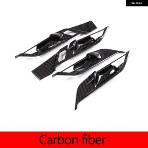 BMW X2 F47 2018 2019 カーボン ABS インテリア ドアボウルカバー トリム X1 F48 2016-2019 カーアクセサリー 4個 - carbon fiber