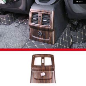 BMW X1 F48 X2 F47 2016-21 ABS カーボン車後列 エアコン エア アウトレット フレーム 装飾 ステッカー カーアクセサリー - B-Pine wood grain