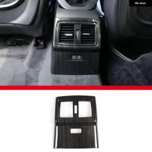 BMW X1 F48 X2 F47 2016-21 ABS カーボン車後列 エアコン エア アウトレット フレーム 装飾 ステッカー カーアクセサリー - C-Black wood grain